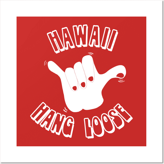 Retro Hawaii Hang Loose Wall Art by Jitterfly